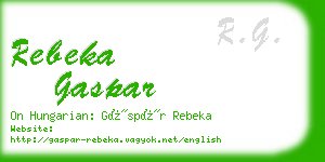 rebeka gaspar business card